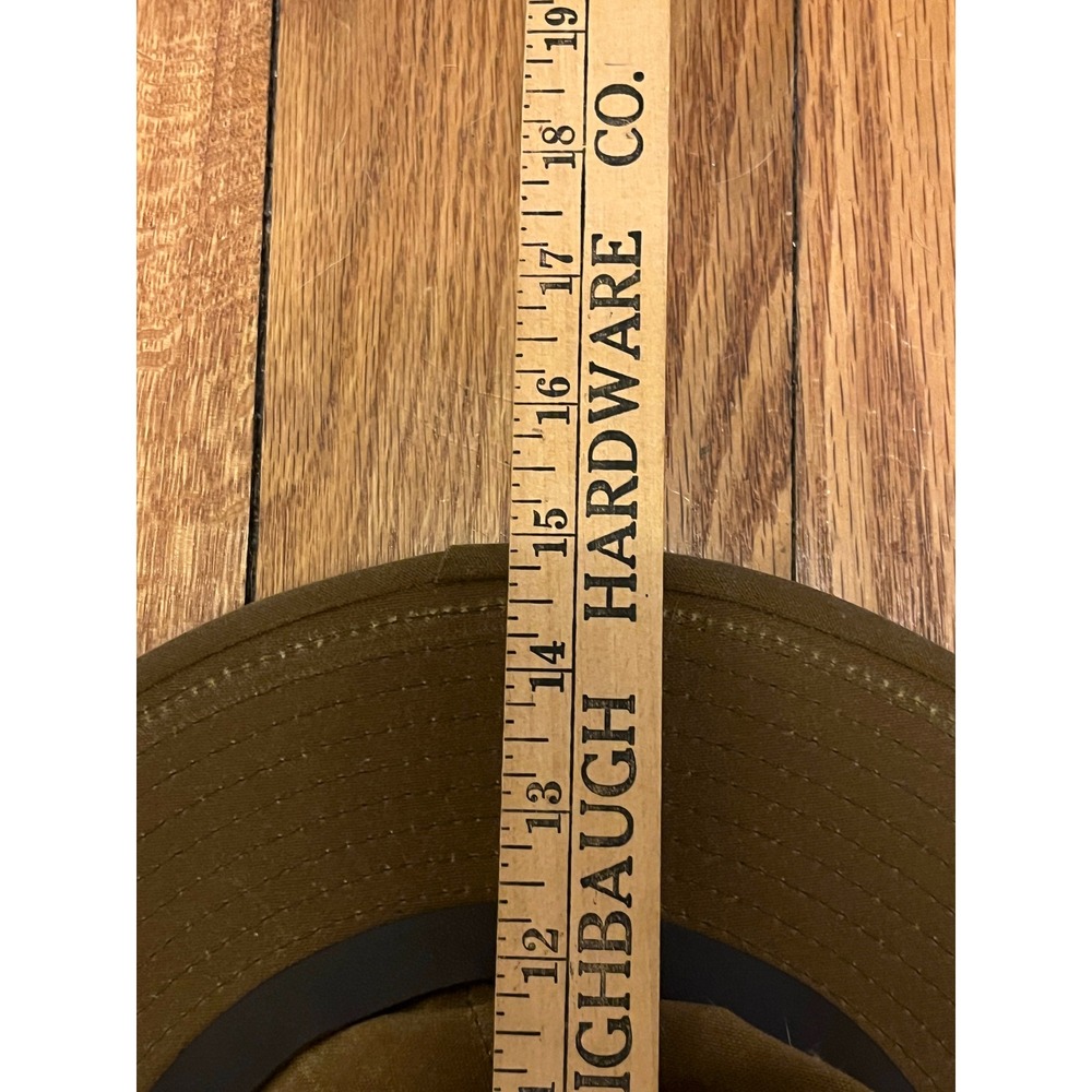 Filson Tin Cloth Packer Hat Tan Waxed Cotton Fedora Style 60035 Mens XL USA Made - Picture 6 of 6